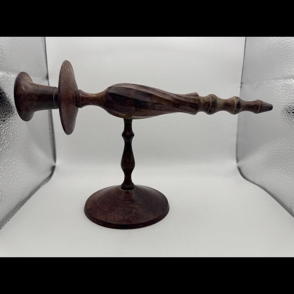 Vintage Handcrafted Metal Scone Candelabra Twist Shape Bronze
